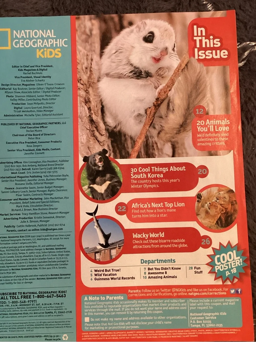 Feb 2018 National Geographic‎ Kids Animals You’ll Love